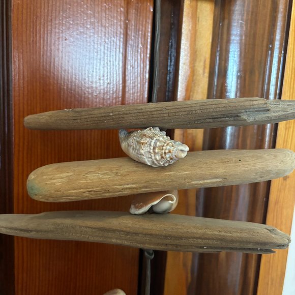 Vintage Hazel Olsen 1989 Handcrafted Dolphin Art Pottery Wood Wind Chime Bell - Picture 6 of 6